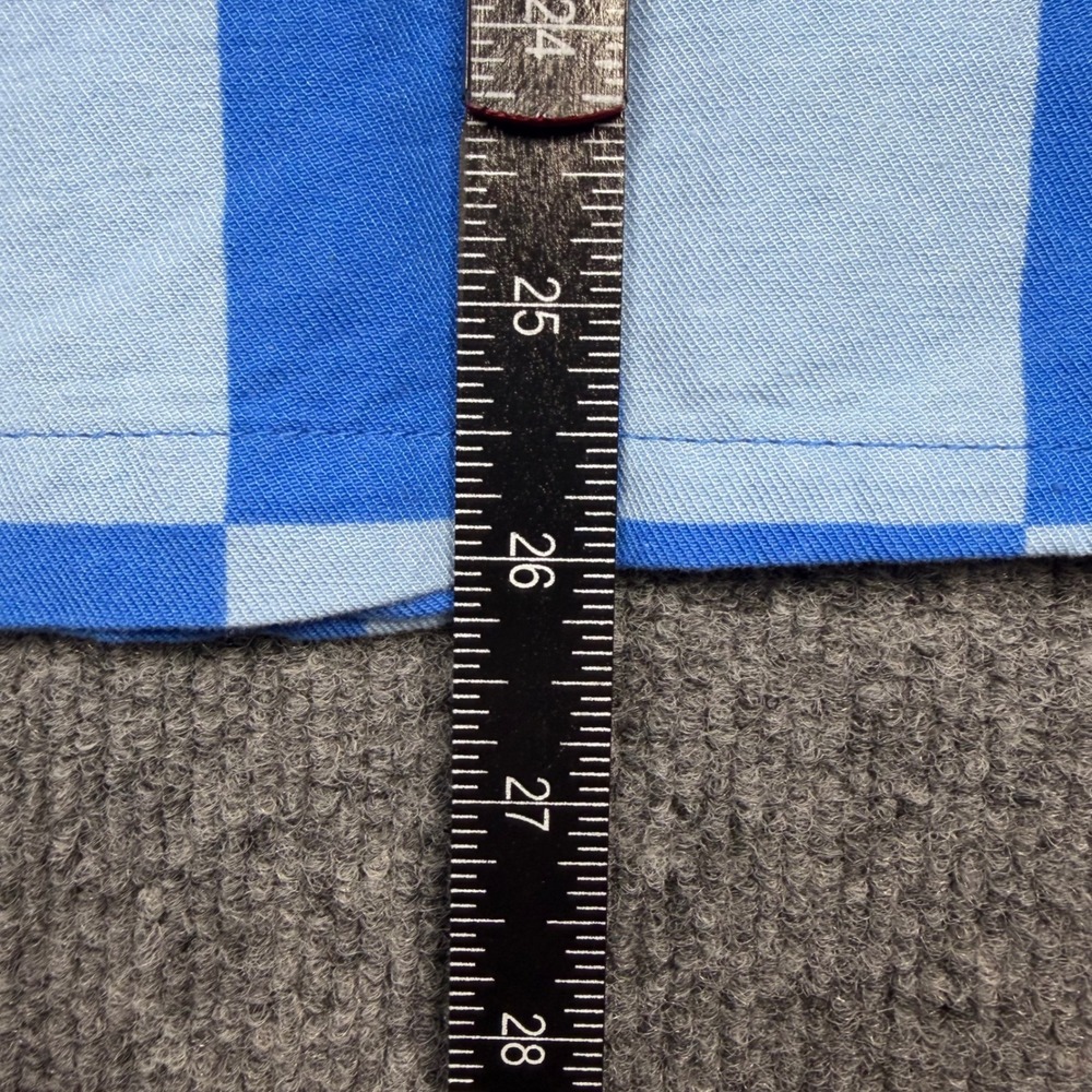 PacSun Mens Blue Checkered Pacific Sunwear Surf Shop Graphic Button Down Shirt S - Picture 5 of 8